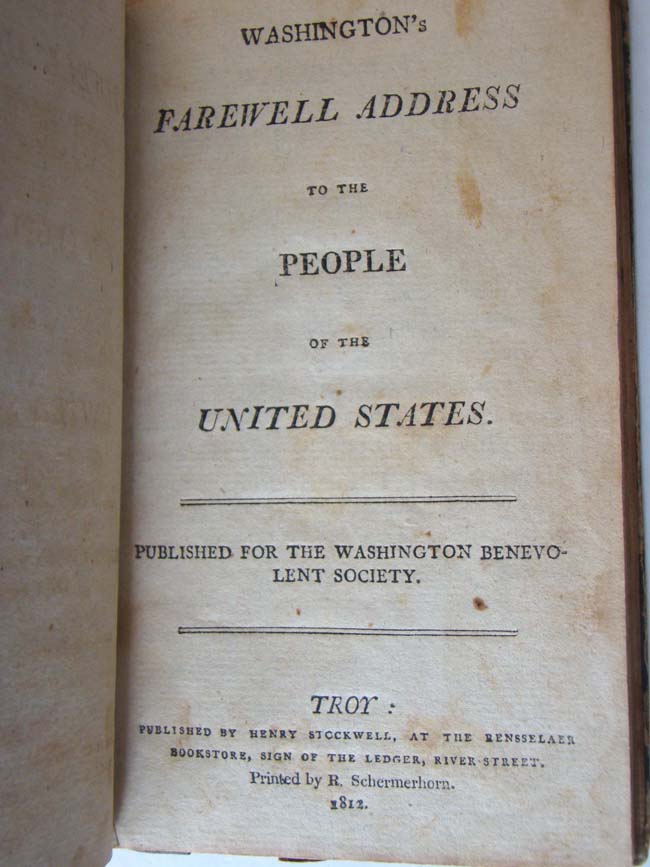 Washington's Farewell Address to the People of the United States printed in 1812 — image 5